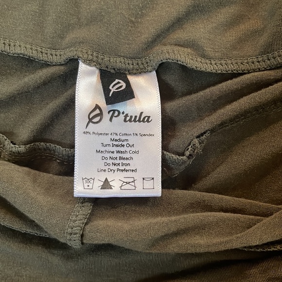 P'tula Brandi Carefree Olive Green Lounge Sweatpants - Picture 8 of 9